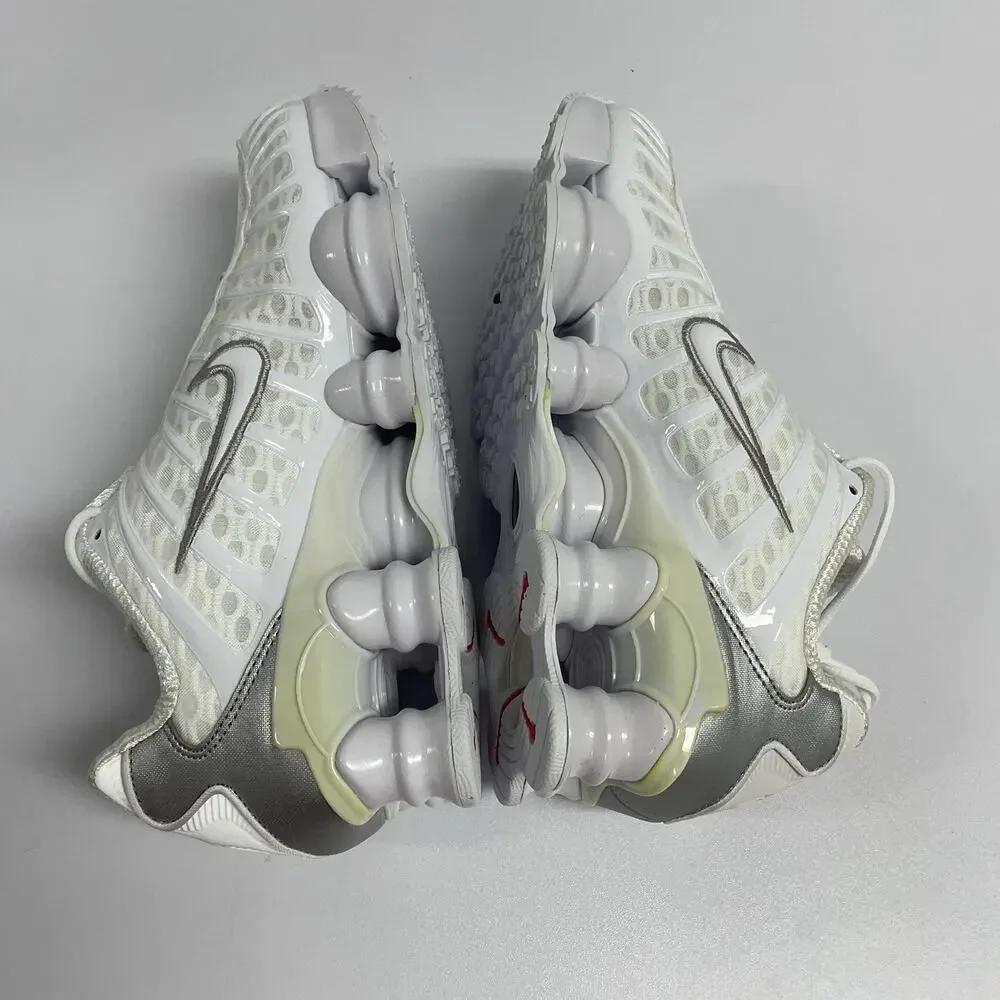 Nike Wmns Shox TL White Silver 2023 AR3566 100 Size 8 Women Vintage Yellowing